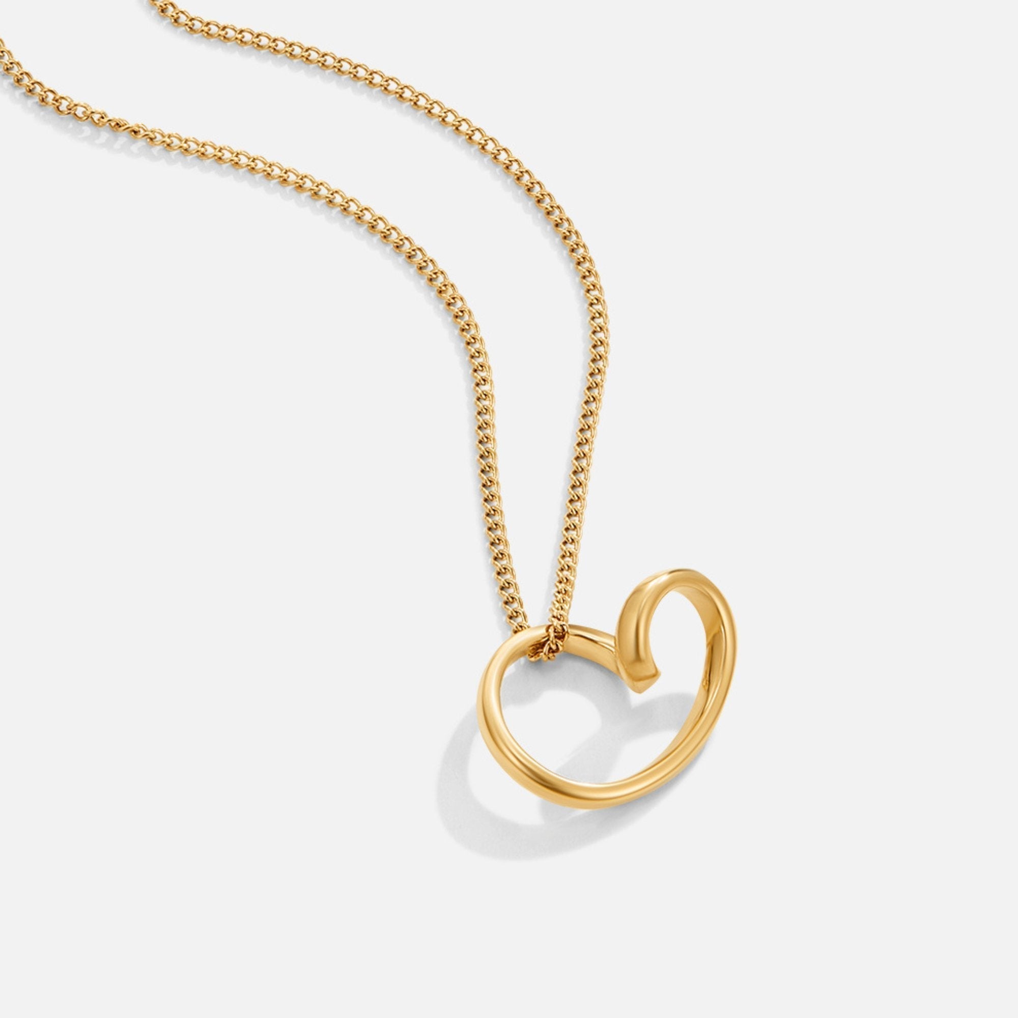 Halsband med vridet hjärta