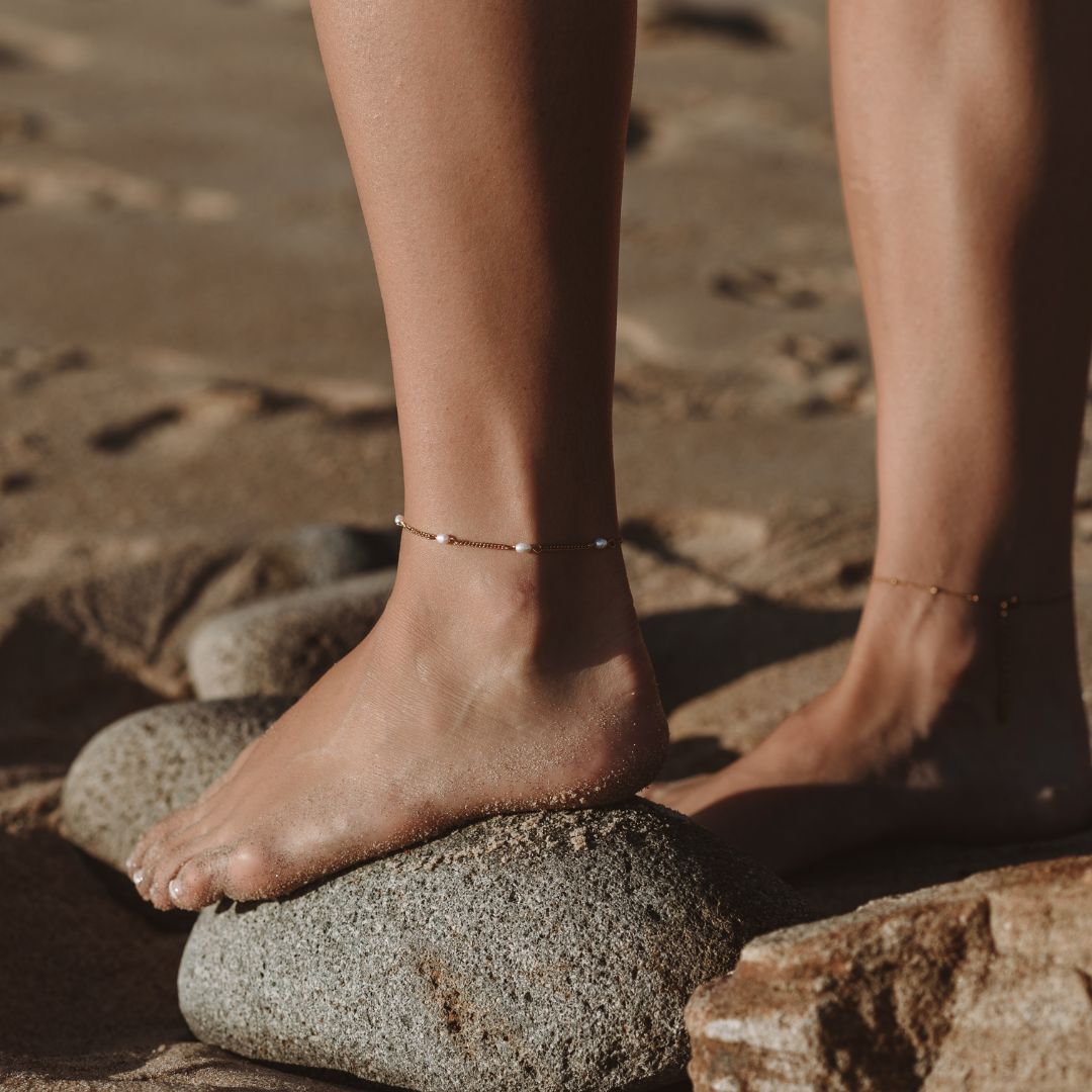 Anklet med pärlor