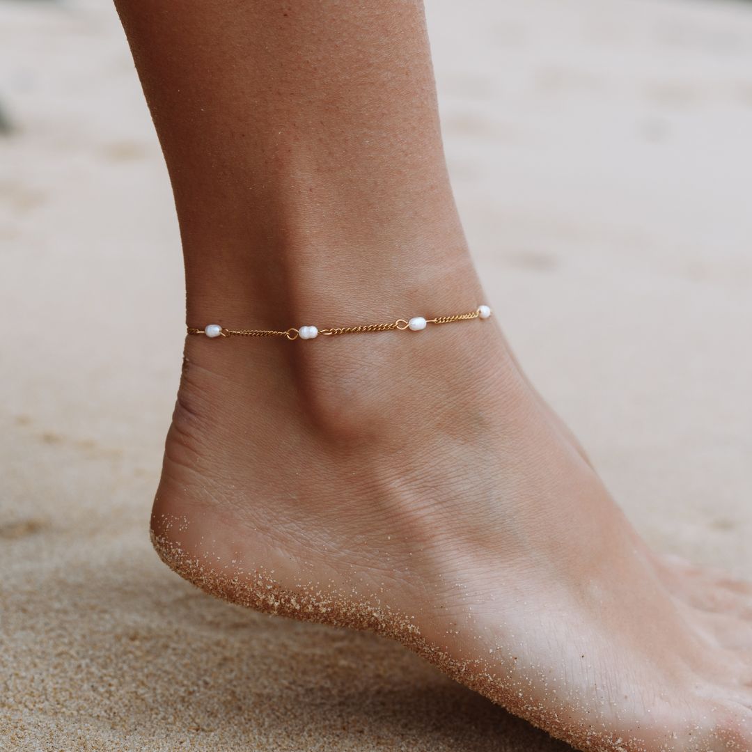 Anklet med pärlor
