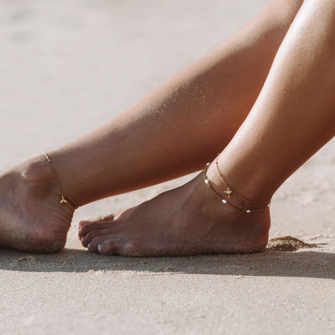 Anklet med pärlor
